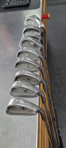 Used Ping EYE 2 BLACK DOT 2-W DIFF 7 Mens Iron Set RH 2I-PW 11497-S000160603