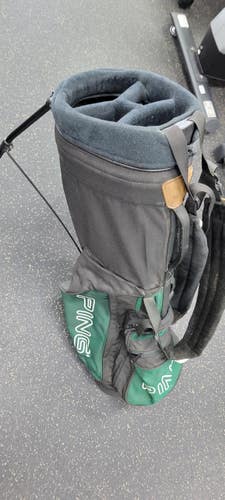 Used Ping HOOFER 4 WAY Mens Stand Bag Green 11497-S000160577