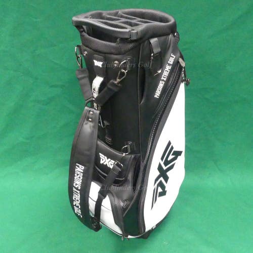 PXG Hybrid Black / White 6-Way Golf Stand Bag w/ Raincover