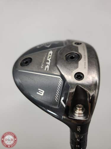 2025 CALLAWAY ELYTE TI 3 WOOD 15* STIFF FUJI SPEEDER NX 70 +HC VERYGOOD