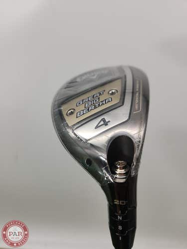 NEW 2023 CALLAWAY GREAT BIG BERTHA 4 HYBRID 20* REG AEROTECH STEELFIBER H PLUS B
