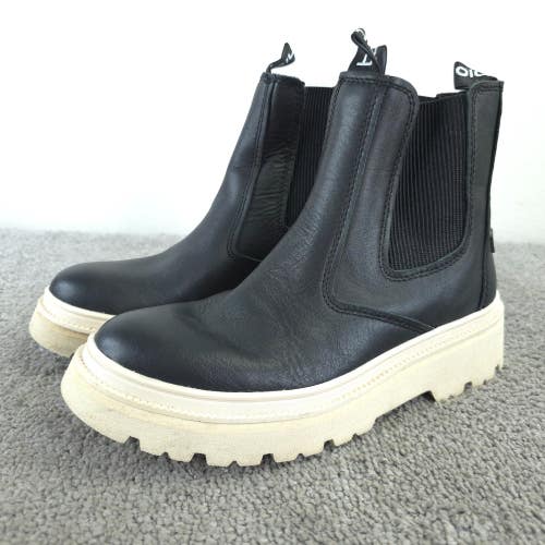 BIONICA Boot Drina Waterproof Womens 8 Chelsea Black Leather Bionico Platform
