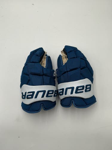 Lightly Used Mittelstadt Colorado Avalanche Bauer 14" Pro Stock Supreme Mach Gloves