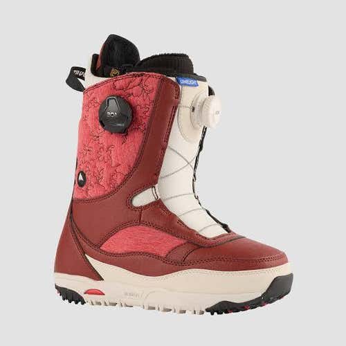 NEW Women's Burton Limelight BOA Snowboard Boots - Size Women's 6.5 (Rouge / Stout Blanc)