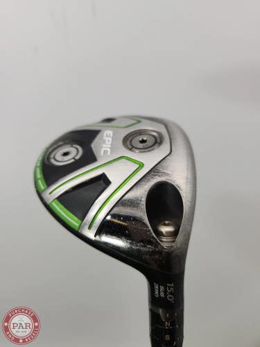2017 CALLAWAY GBB EPIC SUBZERO 3 WOOD 15* XSTIFF ALDILA ROGUE MAX 85 GOOD