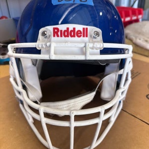 USED RIDDELL SPEED ICON ADULT HELMET - MEDIUM - ROYAL BLUE METALLIC