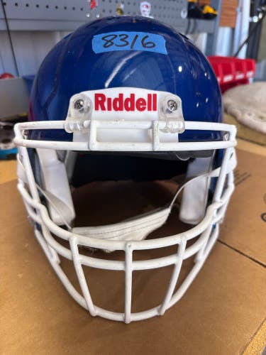USED RIDDELL SPEED ICON ADULT HELMET - MEDIUM - ROYAL BLUE METALLIC