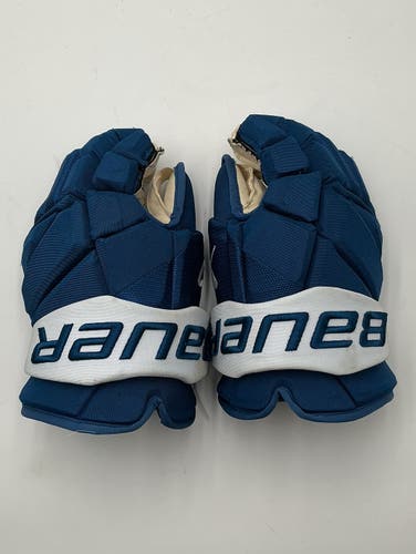 Lightly Used Colorado Avalanche Bauer 14" Pro Stock Vapor Hyperlite Gloves