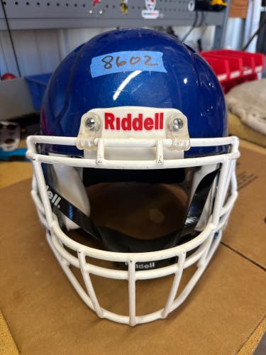 USED RIDDELL SPEED ICON ADULT HELMET - MEDIUM - ROYAL BLUE METALLIC