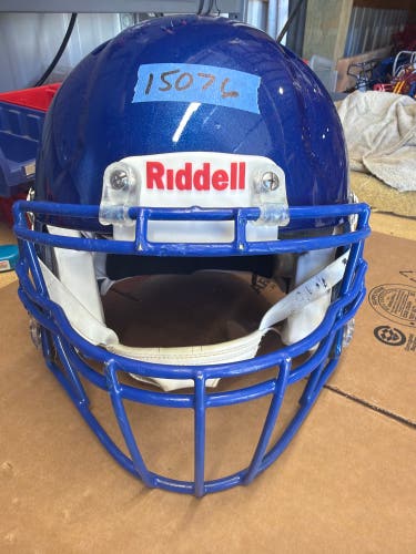 USED RIDDELL SPEED ICON ADULT HELMET - MEDIUM - ROYAL BLUE METALLIC