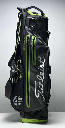 Titleist 4 Up StaDry Stand Bag Gray 3-Way Divide Dual Strap Golf Bag