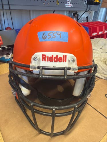 USED RIDDELL SPEED ICON ADULT HELMET - LARGE - FLAT ORANGE