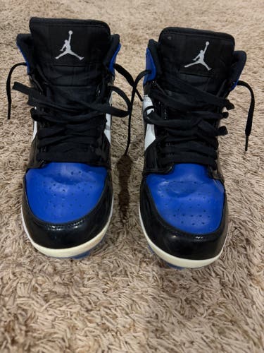 Blue Men's Size M 7.0 (W 8.0) Adult Nike Air Jordan High Top Molded Cleats (Used)