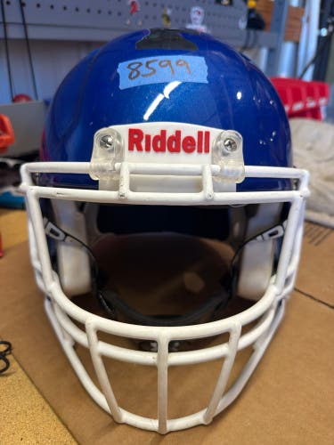 USED RIDDELL SPEED ICON ADULT HELMET - MEDIUM - ROYAL BLUE METALLIC