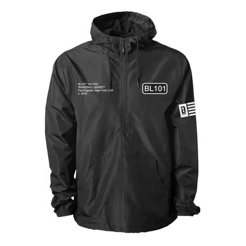 Baseball Lifestyle 101 Ghost Windbreaker - Youth / Black / S