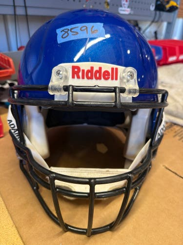 USED RIDDELL SPEED ICON ADULT HELMET - MEDIUM - ROYAL BLUE METALLIC
