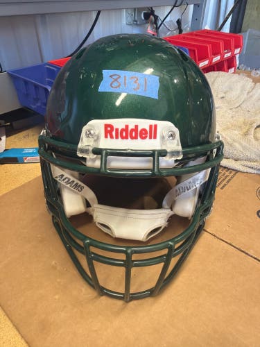 USED RIDDELL SPEED ICON ADULT HELMET - MEDIUM - FOREST GREEN METALLIC