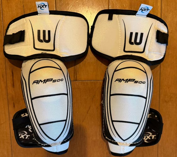 Winnwell AMP 500 Senior Hockey Elbow Pads Size XL - Black / White - Great Shape ((Used)