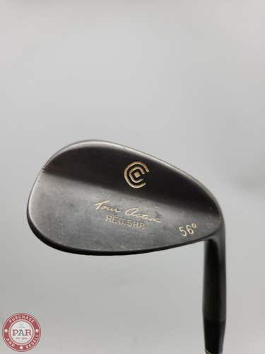 CLEVELAND 588 GUNMETAL SAND WEDGE 56* STIFF TT 35.25" GOOD