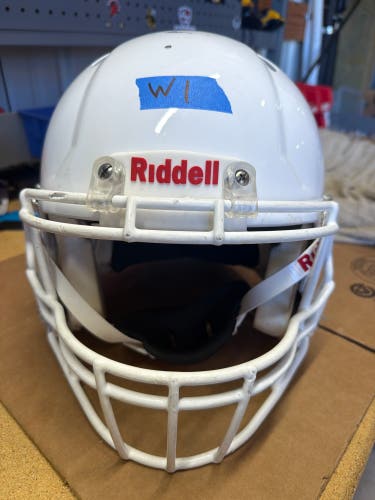 USED RIDDELL SPEED ICON ADULT HELMET - LARGE - WHITE METALLIC