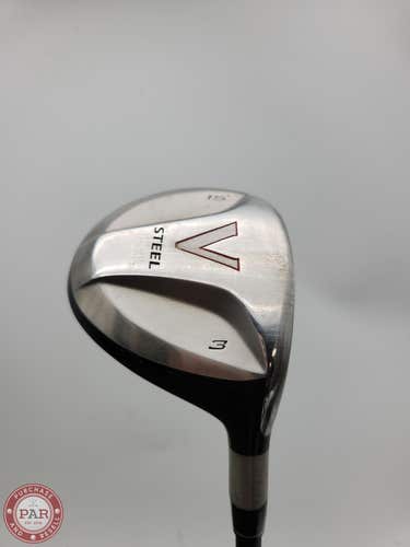 2001 TAYLORMADE V STEEL 3 WOOD 15* REG MAS 2 GOOD