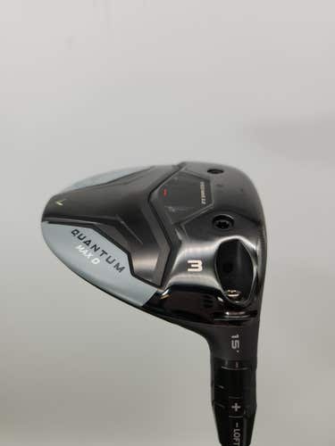 2026 CALLAWAY QUANTUM MAX D 3 WOOD 15* STIFF DENALI FROST 60G +HC DEMO