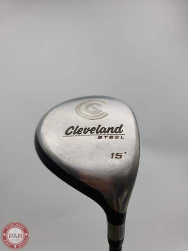 2006 CLEVELAND LAUNCHER STEEL 3 WOOD 15* STIFF STOCK GRAPHITE 65G GOOD