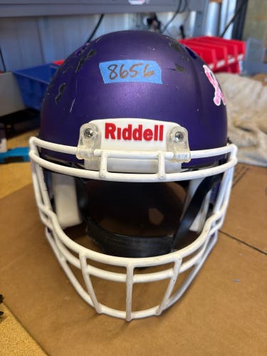 USED RIDDELL SPEED ICON ADULT HELMET - MEDIUM - FLAT METALLIC PURPLE