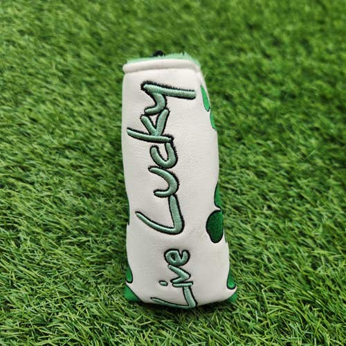 BLACK CLOVER LIVE LUCKY GREEN BLADE PUTTER HEADCOVER VERYGOOD