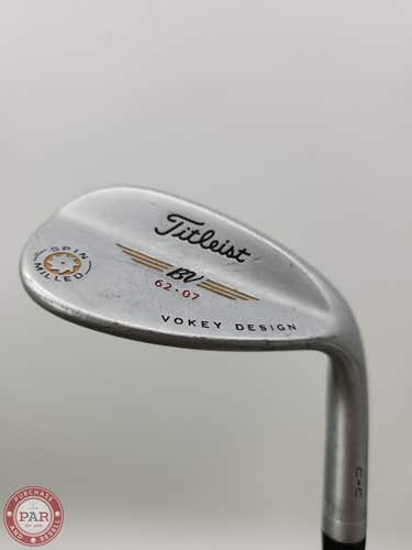 2009 TITLEIST VOKEY SPIN MILLED CHROME WEDGE 62*/07 STIFF ALDILA VS PROTO-T 75 3