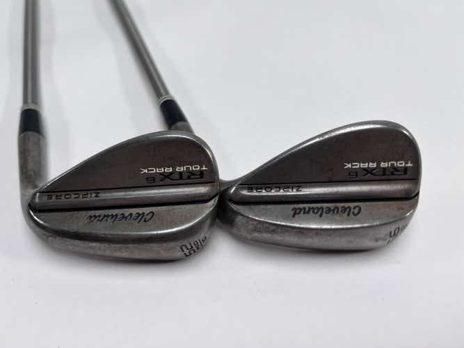 Cleveland RTX 6 ZipCore Tour Rack Raw Wedge Set 52*10 56*10 SteelFiber XStiff RH