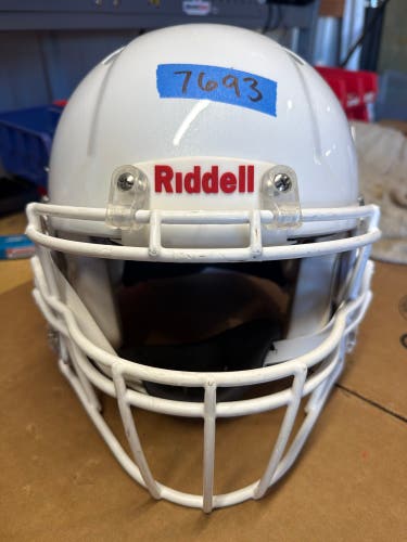 USED RIDDELL SPEED ICON ADULT HELMET - MEDIUM  - WHITE METALLIC