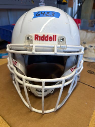 USED RIDDELL SPEED ICON ADULT HELMET - MEDIUM  - WHITE METALLIC