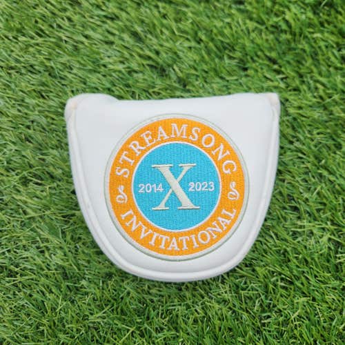 STREAMSONG INVITATIOAL TOULON MALLET PUTTER HEADCOVER VERYGOOD
