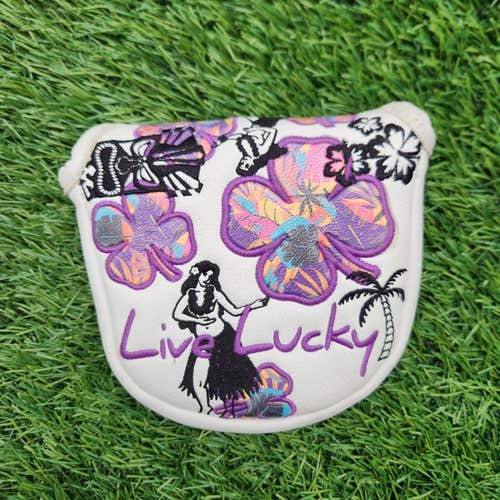 CMC BLACK CLOVER HULA MALLET PUTTER HEADCOVER VERYGOOD