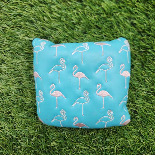 TAYLORMADE VAULT BLUE FLAMINGO MALLET PUTTER HEADCOVER GOOD