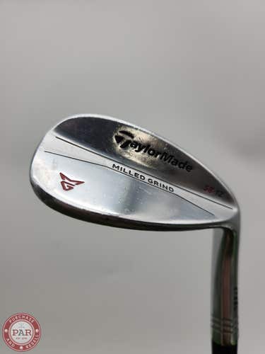2017 TAYLORMADE MILLED GRIND SATIN CHROME WEDGE 56*/12 STIFF STEEL 34" GOOD