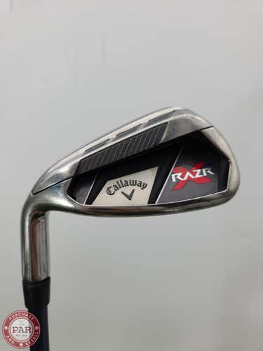 LEFTY 2011 CALLAWAY RAZR X 9 IRON REG MATRIX KUJOH 65G 35" GOOD