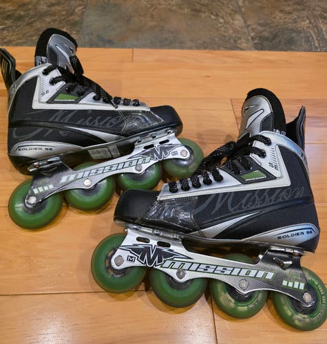 Mission Soldier SE Inline Roller Hockey Skates Size 8D