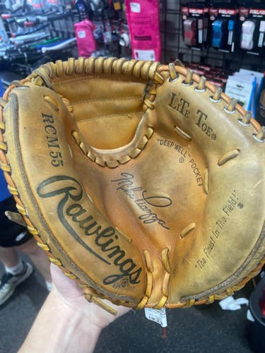 Used Rawlings MIKE PIAZZA RCM55 BB/SB Catchers RH Throw Brown 28" 11337-S000491555