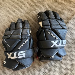 Bundle: STX Surgeon 700 Lacrosse Gloves (Used) + Warrior EVO shoulder pads (Small)