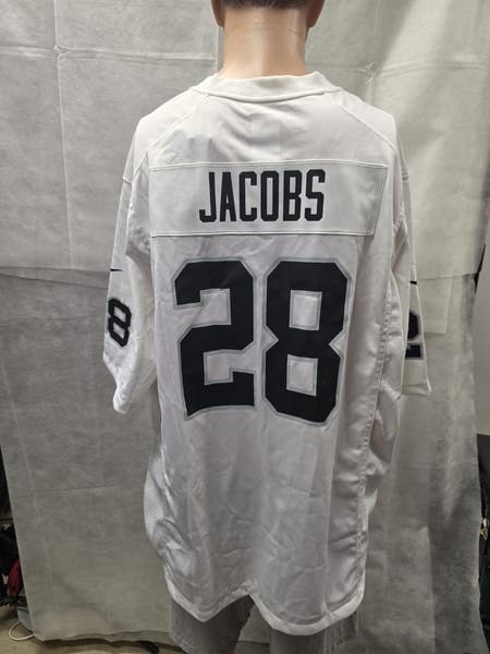 RAIDERS JACOBS 28番NFLウニフォーム 2XL NWT Las Vegas Raiders Josh Jacobs Nike Jersey XXL 2XL NFL