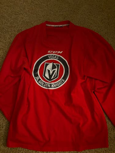 Red Medium Vegas Jr Golden Knights CCM Jersey (Used)