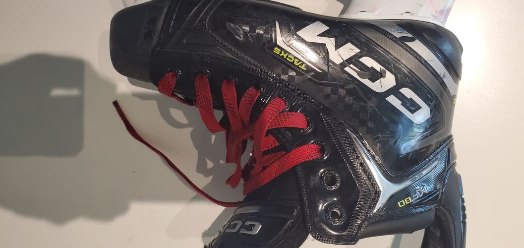Black/Gray CCM Tacks XF 80 Hockey Skates Regular Width Size 3.5 (Used)