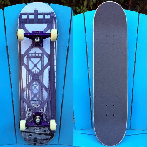 SF Skate Club Oakland Bay Bridge Complete Skateboard 7.75” Venture 5.0 Lo Trucks
