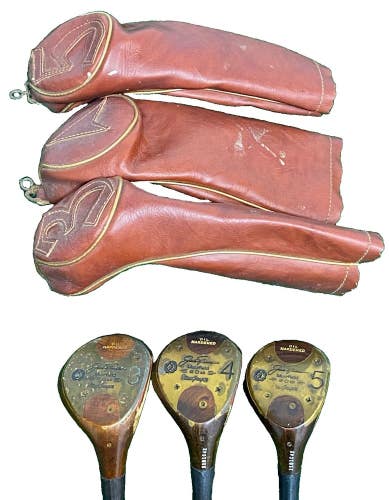 Nicklaus Muirfield 20th Persimmon Wood Set 3w,4w,5w RH S300 Steel HC's