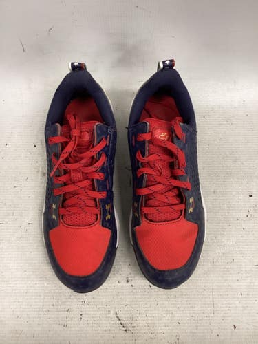 Used Under Armour BRYCE HARPER BB/SB Cleats White/Red/Navy Junior 04 11851-S000050603