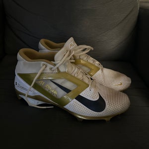 Gold Size 13.0 (W 14.0) Adult Nike Alpha Menace 4 Pro Molded Cleats Cleats (Used)
