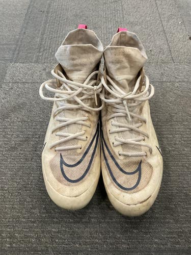 Used Nike LACROSSE LAX Cleats Mens White Senior 11 11614-S000242290