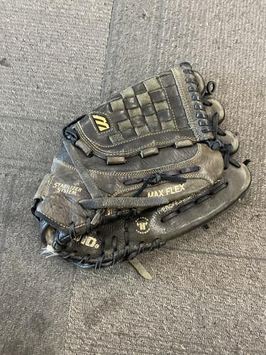 Used Mizuno FRANCHISE BB/SB Glove RH Throw Black 12 1/2" 11614-S000242271